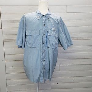 Guide Series Men's Fishing Style Shirt Blue and Wh